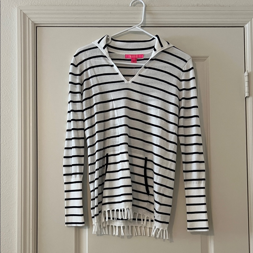 Lilly Pulitzer Crestwood Sweater Resort White Maritime Stripe